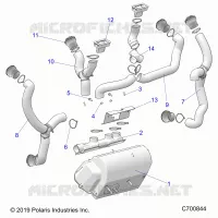 TABLEAU DE BORD, HEATER DUCTING
