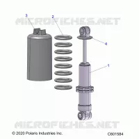 SUSPENSION, AMORTISSEUR AVANT TRACK (7045494)