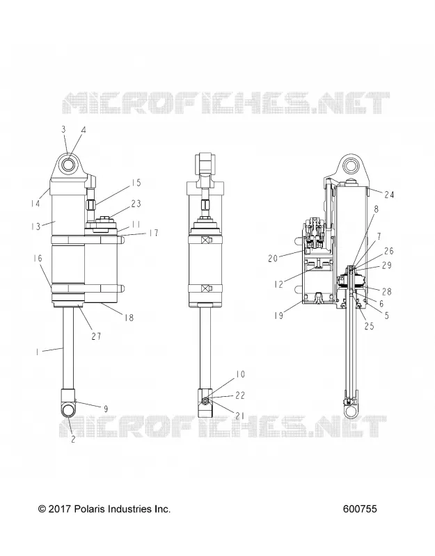 SUSPENSION, AMORTISSEUR ARRIERE TRACK