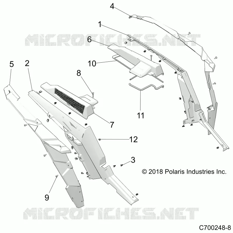 CARROSSERIE ARRIERE FENDERS AND BEZELS- Z22N4E99NK (C700248-8)