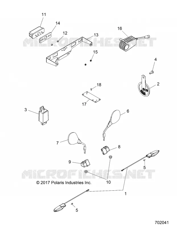 ECLAIRAGE DE PLAQUE D'IMMATRICULATION LIGHT, TURN SIGNAL AND HORN