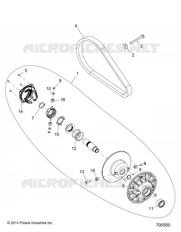 SYSTEME DE TRANSMISSION, SECONDARY CLUTCH