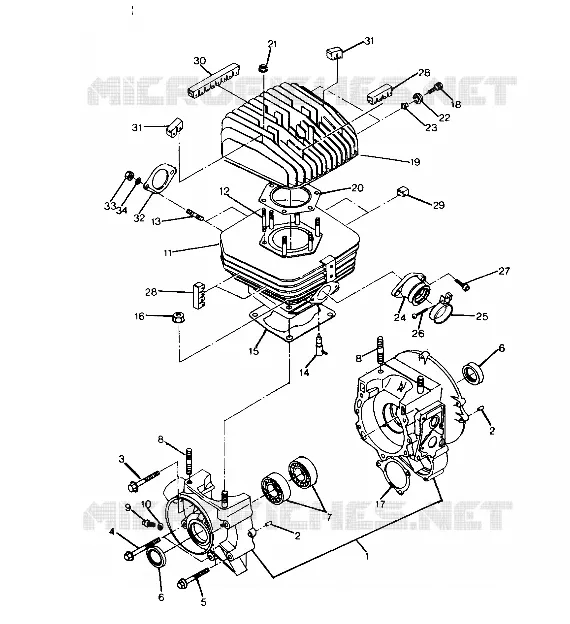 CARTERS MOTEUR AND CYLINDRE  250 4X4