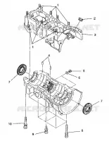 CARTERS MOTEUR ASSEMBLY 500 EFI/0930674 and  500 EFI SKS/0930574 (4922962296029A)
