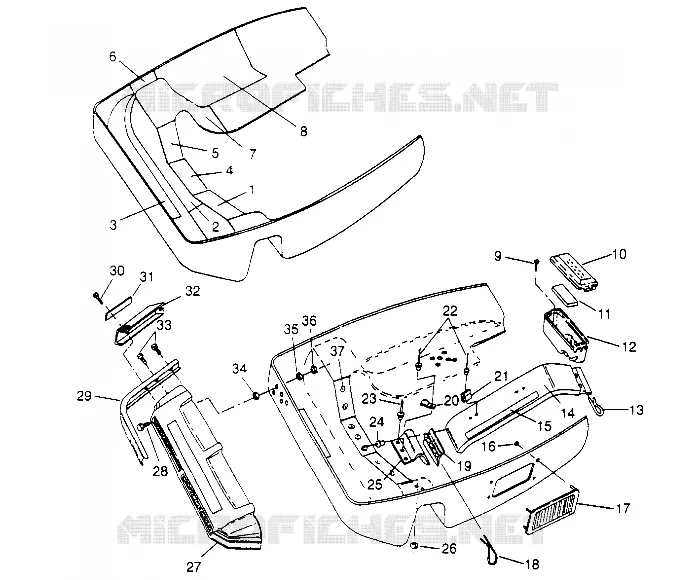 CARROSSERIE AVANT SUPER SPORT 0950743 (4928882888A009)