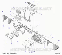 TABLEAU DE BORD, UPPER AND A-PILLERS