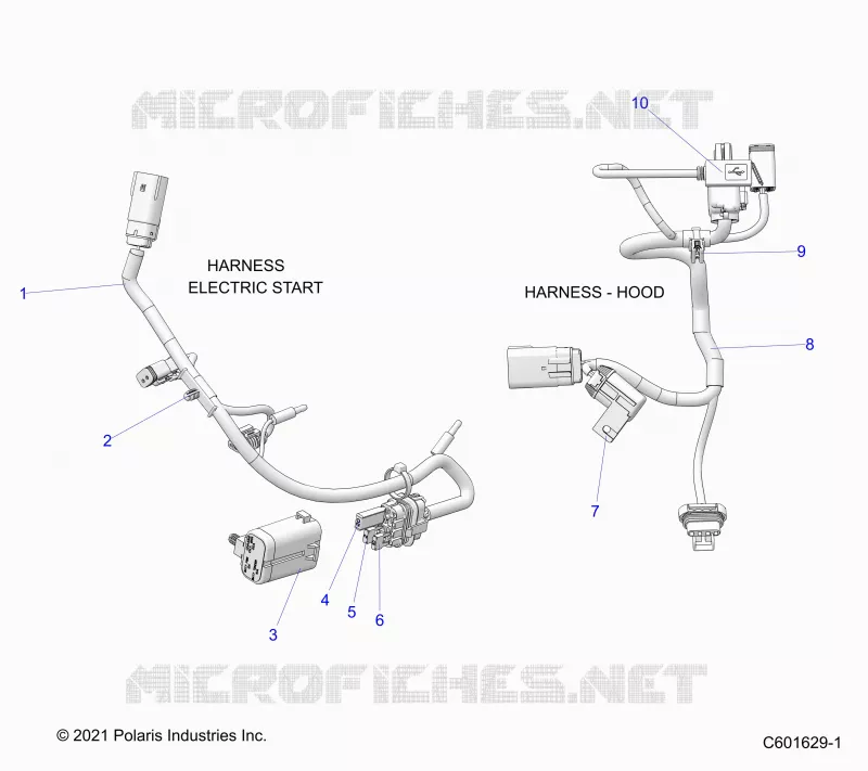 ELECTRICITE, WIRE HARNESS, HOOD, ELEC. START