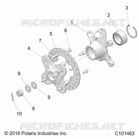 SUSPENSION AVANT HUB AND STEERING KNUCKLE