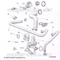 MOTEUR, WATERPUMP AND BYPASS