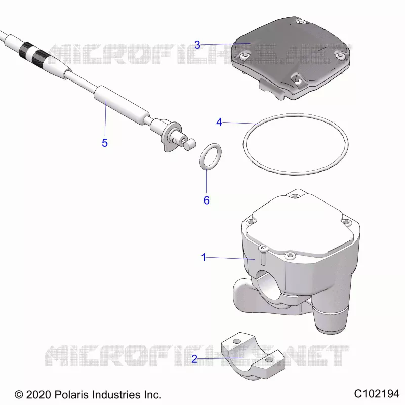 DIRECTION, CONTROLS, THROTTLE ASM. AND CABLE