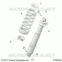 SUSPENSION, REAR SUPPORT AMORTISSEUR 