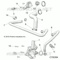 MOTEUR, WATERPUMP AND BYPASS