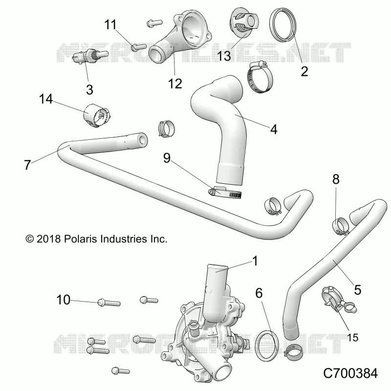 MOTEUR, WATERPUMP AND BYPASS