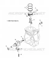ENGINE, PISTON AND VILEBREQUIN