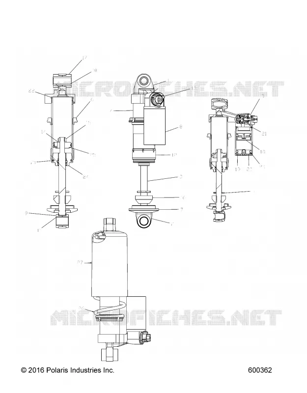SUSPENSION, AMORTISSEUR AVANT TRACK (7044562)