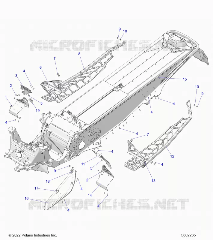 CHASSIS, PROTECTION D'EMBRAYAGE, FOOTRESTS, AND RUNNINGBOARDS