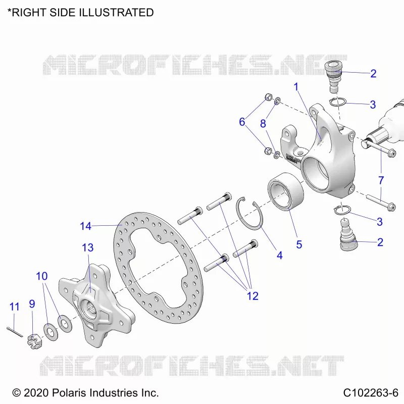 SUSPENSION AVANT HUB, KNUCKLE AND BRAKE DISC