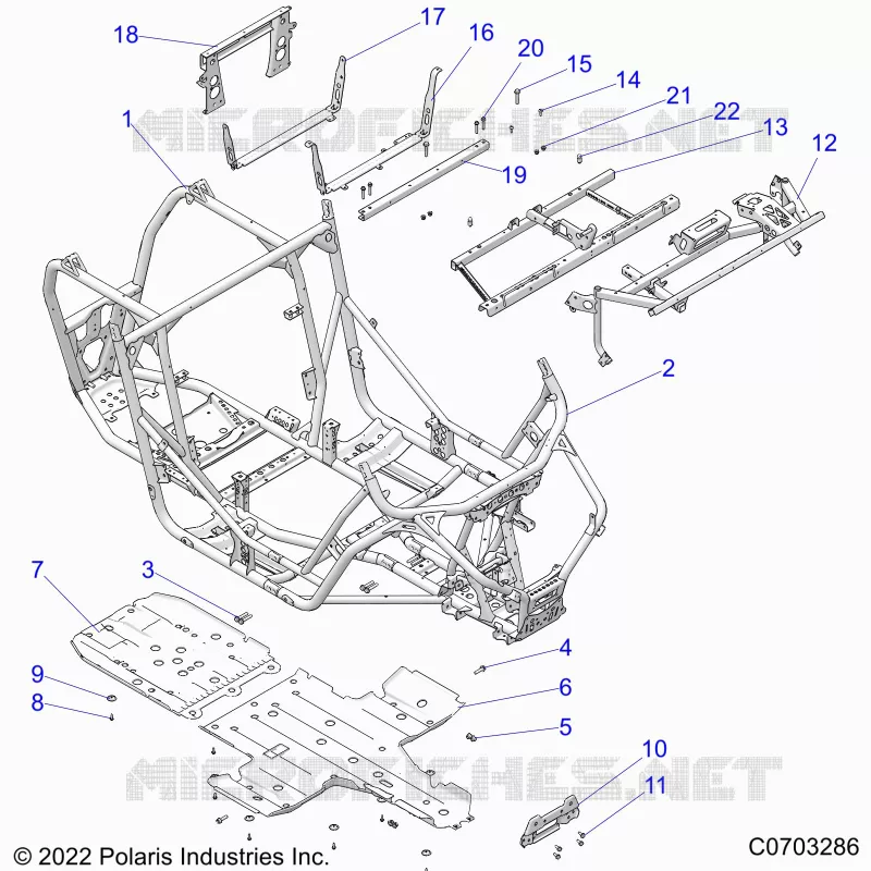 CHASSIS, MAIN FRAME AND SKID PLATES -Z22NAS99CK/FK (C0703286)