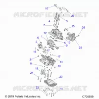 ENGINE, CRANKCASE AND VILEBREQUIN