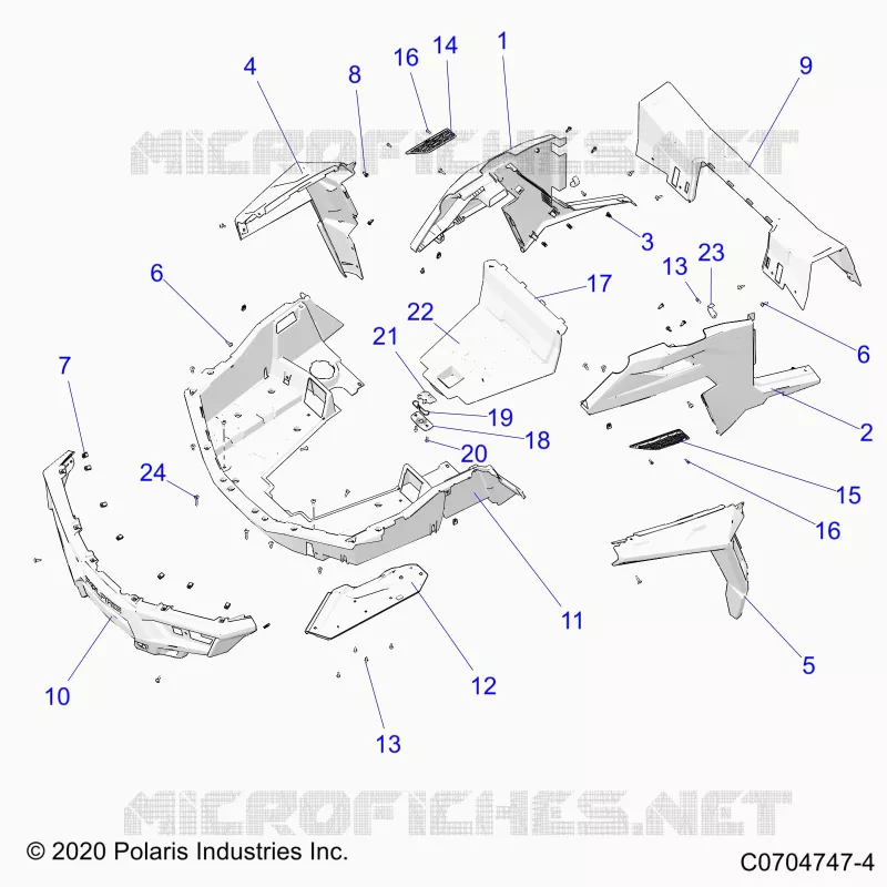 CARROSSERIE ARRIERE RACK AND FENDERS