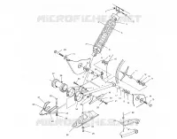 BRAS OSCILLANT ET AMORTISSEUR ARRIERE (Prior to S/N #2501800)