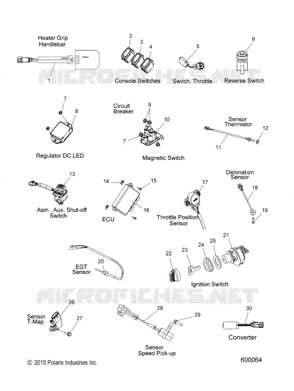 BOUTONS, CAPTEURS AND COMPONENTS