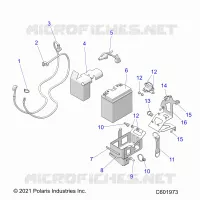 ELECTRICITE, E.S. BATTERY/BOX AND CABLES