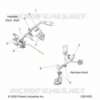 ELECTRICITE, WIRE HARNESS, HOOD, ELEC. START