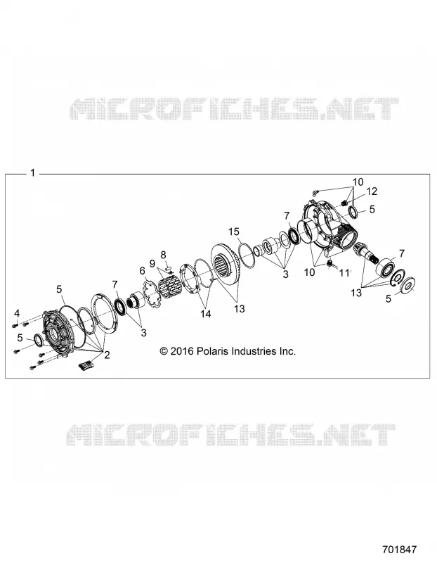 SYSTEME DE TRANSMISSION, FRONT GEARCASE (FROM 10/3/16)