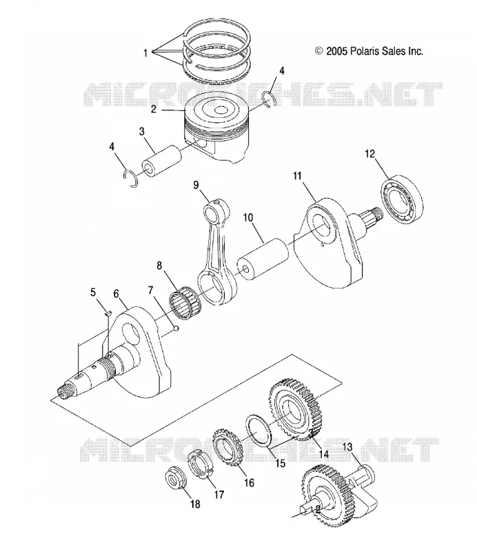 MOTEUR, VILEBREQUIN AND PISTON