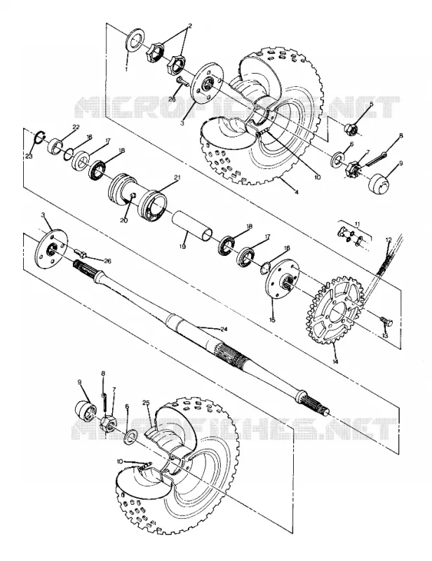 PONT ARRIERE UPDATED 2-91 6X6 (4919811981023A)