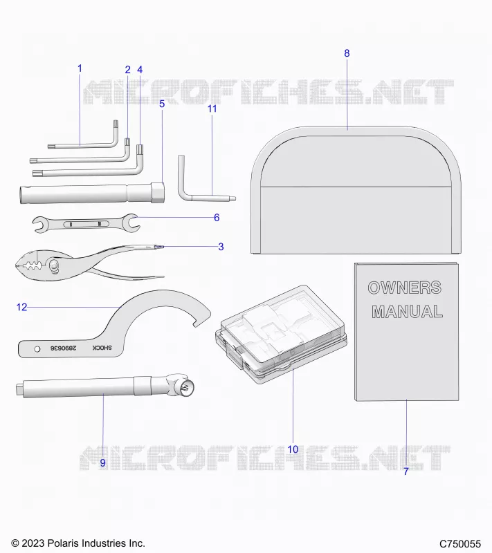 REFERENCE, MANUEL DU PROPRIETAIRE AND TOOL KIT