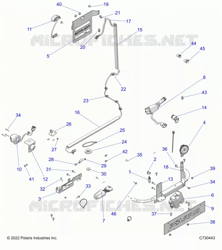 ELECTRICITE, WIRE HARNESS COMPONANTS, AND LICENSE PLATES 