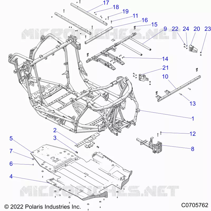 CHASSIS, MAIN FRAME AND SKID PLATES