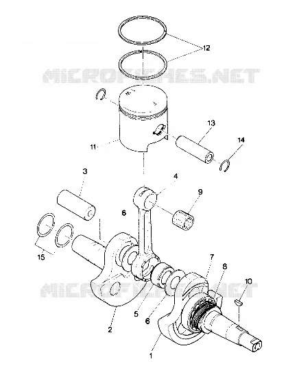 VILEBREQUIN AND PISTON ASSEMBLY (4913501350032A)