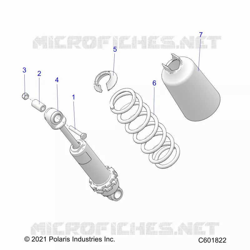 SUSPENSION, AMORTISSEUR AVANT TRACK (7045714)