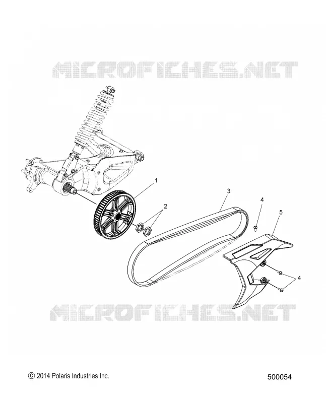 SYSTÃˆME DE TRANSMISSION, DRIVEN SPROCKET, BELT AND GUARD