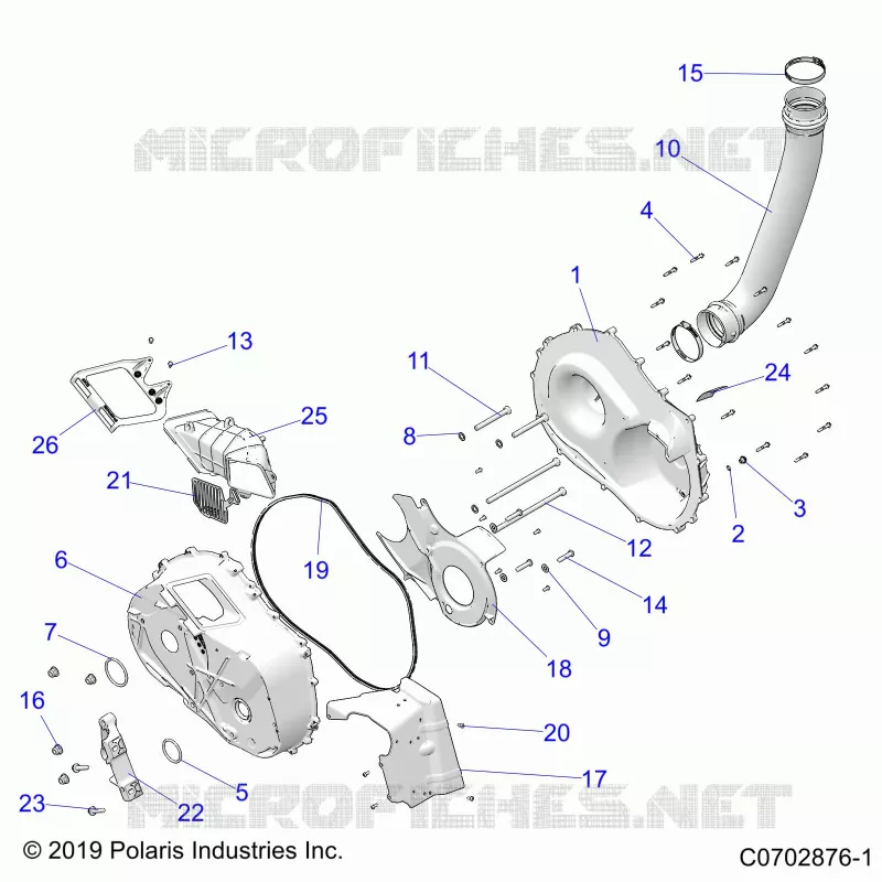 DRIVE TRAIN, COUVERCLE D'EMBRAYAGE AND DUCTING