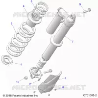 SUSPENSION, REAR SUPPORT AMORTISSEUR 