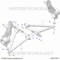 SUSPENSION, A-ARM AND SUPPORT MOUNTING