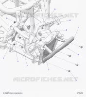 CHASSIS, FRONT GEARCASE AND SUPPORT PARE CHOCS 