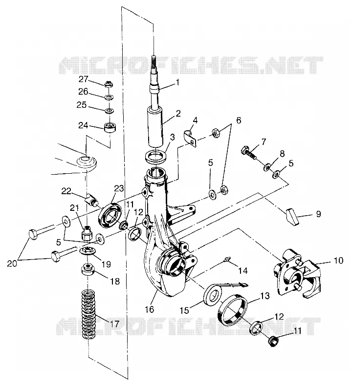 JAMBE DE FORCE AVANT Magnum 4X4 W97AC42A, Swedish Magnum 4X4 S97AC42E and Norwegian (4940834083B002)