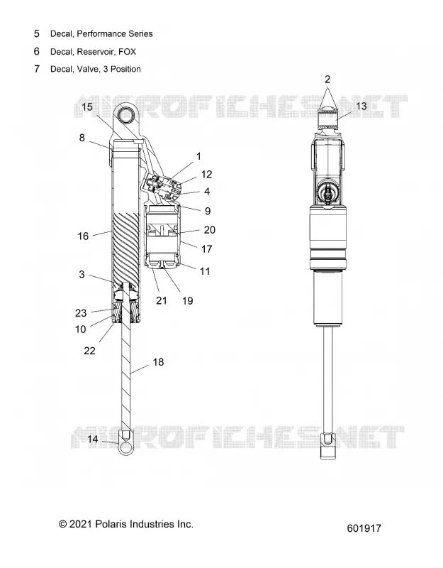SUSPENSION, AMORTISSEUR ARRIERE TRACK (7045864)