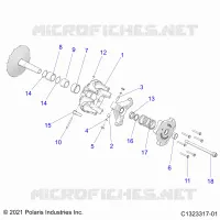 SYSTÃˆME DE TRANSMISSION, PRIMARY CLUTCH -Z22NAK99AK/AR/BK/BR/NAV99AK/AR/BK/BR (C1323317-01)