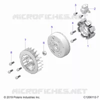 ENGINE, STATOR AND FLYROUE