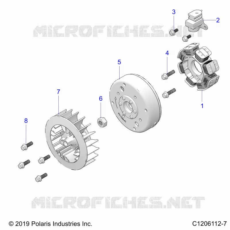 ENGINE, STATOR AND FLYROUE