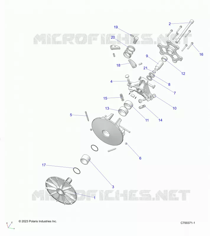 SYSTÃˆME DE TRANSMISSION, PRIMARY CLUTCH