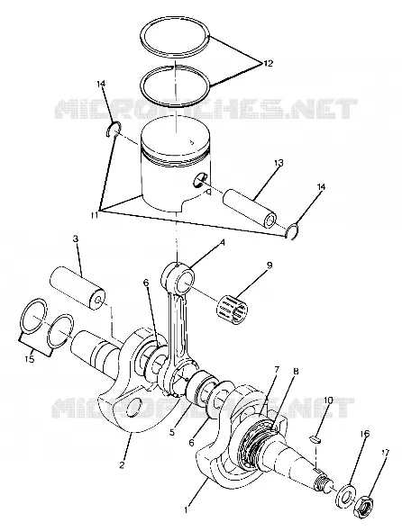 VILEBREQUIN AND PISTON ASSEMBLY (4917711771034A)