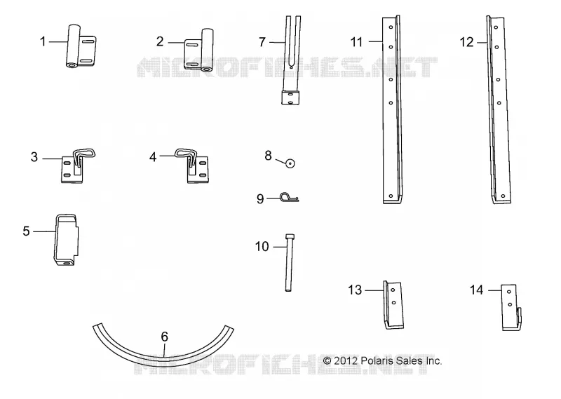 2 PASS HARD DOOR REPLACEMENT HARDWARE