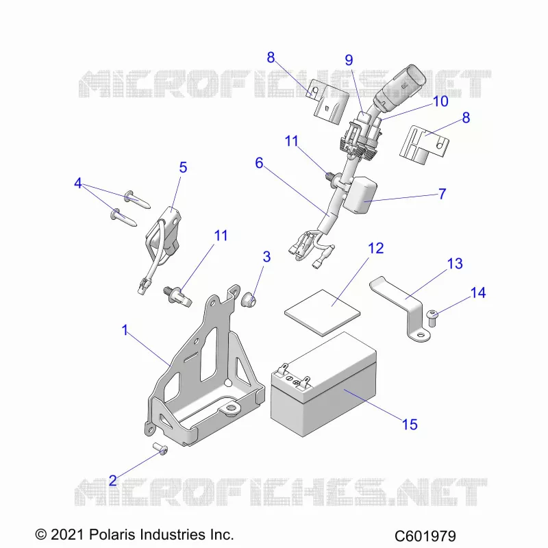 ELECTRICITE, BATTERY, MANUAL START POWER UP COMPONENTS